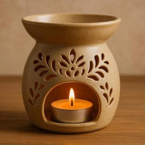 Decorative Ceramic Essential Oil Burner with Tea Light