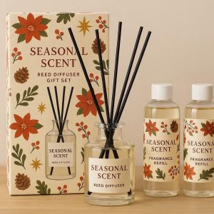 22 Seasonal Scent Reed Diffuser Gift Set with Two Refills