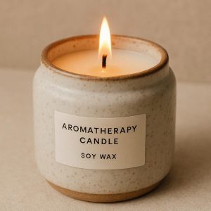 4 Soy Wax Aromatherapy Candle in a Ceramic Jar